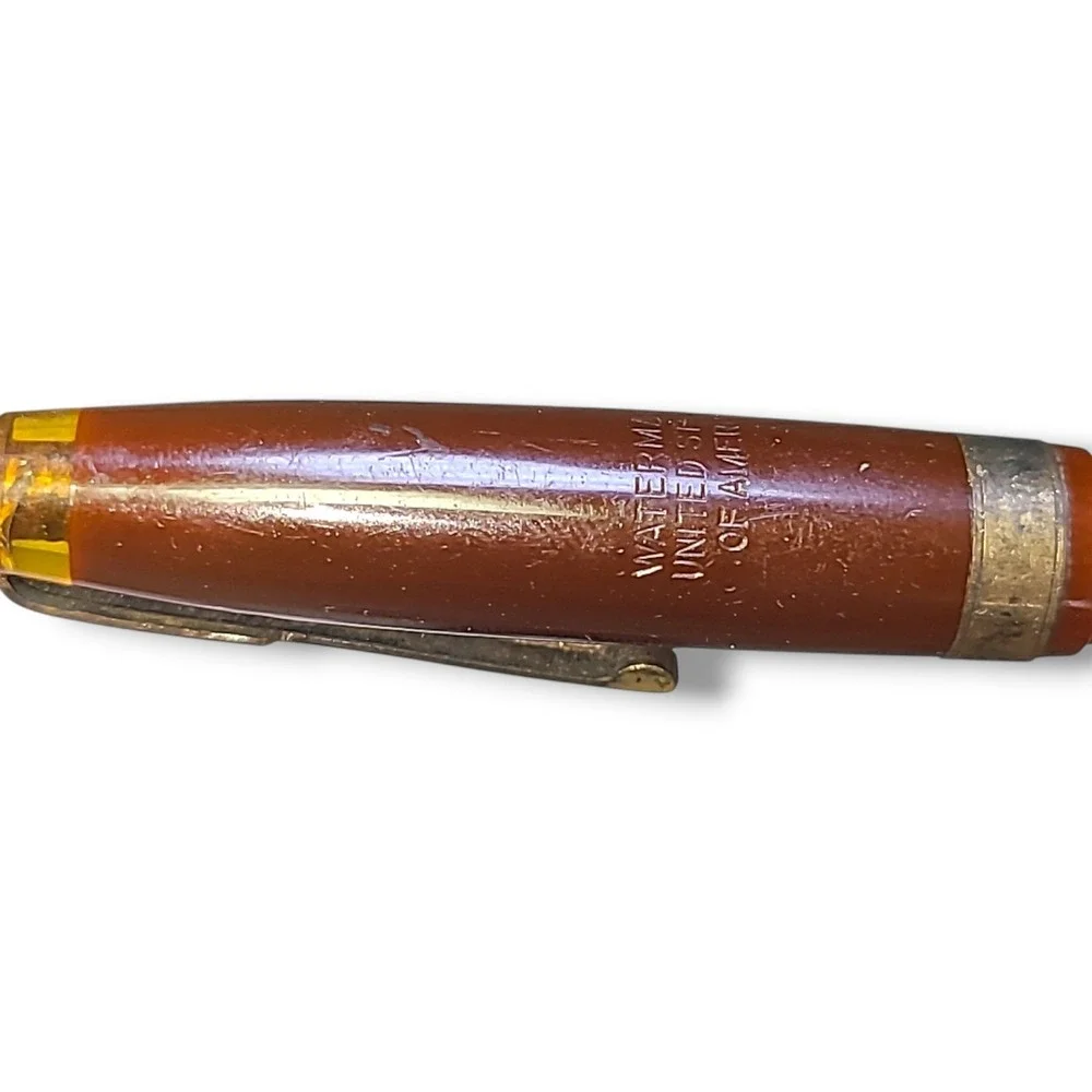Vintage Waterman's Mechanical Pencil Burgundy Celluloid Gold Tone Trim 1940s
